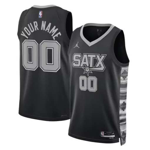 Customizable San antonio spurs jordan brand unisex 202223 custom jersey statement edition black 4758