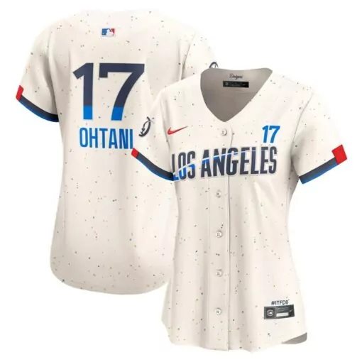 Personalized Shohei ohtani los angeles dodgers womens 2024 city connect player jersey cream 7332