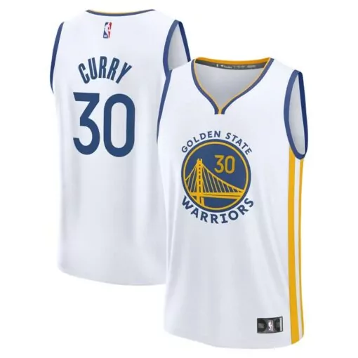 Personalized Stephen curry golden state warriors fast break player jersey association edition white 6147