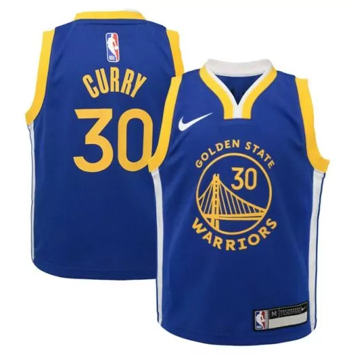 Personalized Stephen curry golden state warriors preschool drifit player jersey icon edition royal 7251