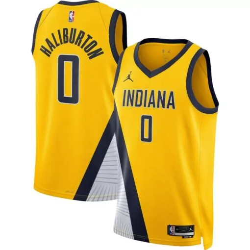 Customizable Tyrese haliburton indiana pacers jordan brand unisex jersey statement edition gold 2818