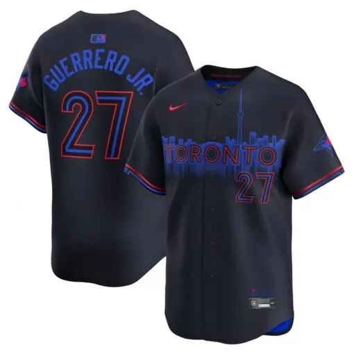 Customizable Vladimir guerrero jr toronto blue jays 2024 city connect player jersey black 7343