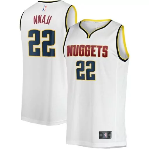 Customizable Zeke nnaji denver nuggets fast break player jersey association edition white 4505