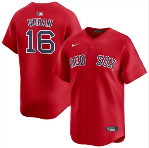 Customizable Boston red sox 16 jarren duran red 2024 alternate limited stitched baseball jersey