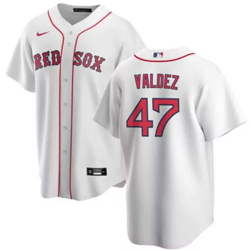 Personalized Boston red sox 47 enmanuel valdez white cool base stitched baseball jersey