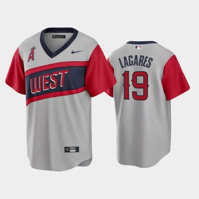 Custom Los angeles angels 19 juan lagares 2021 little league classic gray road jersey