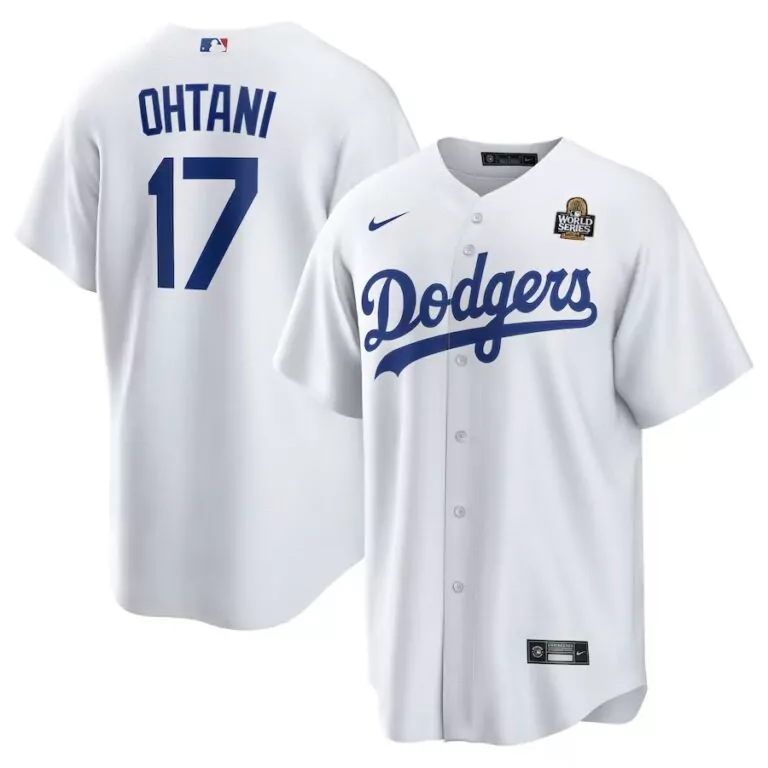 Customizable Los angeles dodgers 17 shohei ohtani 2024 world series home replica player jersey white
