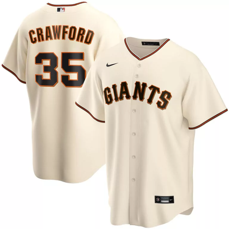 Customizable Men s san francisco giants brandon crawford cream home 2020 player jersey 1