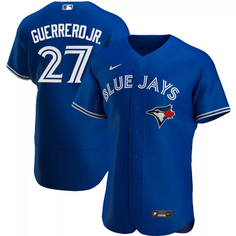 Personalized Men s toronto blue jays vladimir guerrero jr royal alternate 2020 player jersey 1
