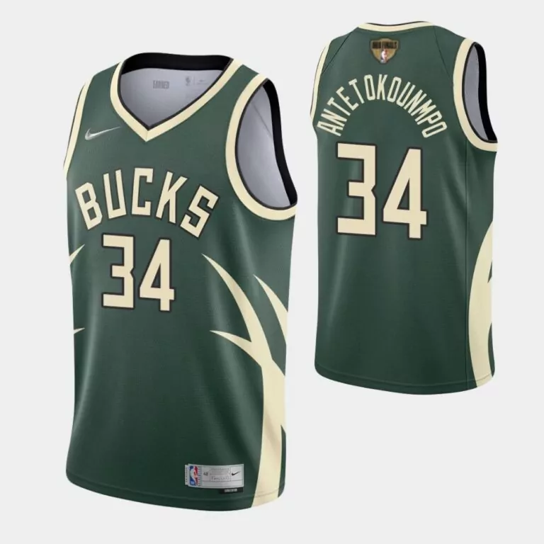 Personalized Milwaukee bucks 34 giannis antetokounmpo green earned swingman 2021 jersey v2001