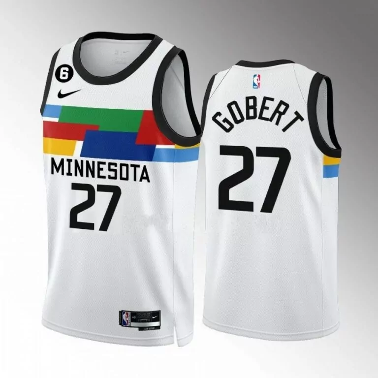 Personalized Minnesota timberwolves 27 rudy gobert white city edition swingman jersey conew2