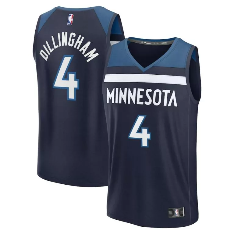 Personalized Minnesota timberwolves 4 rob dillingham 2024 nba draft fast break player jersey icon edition navy