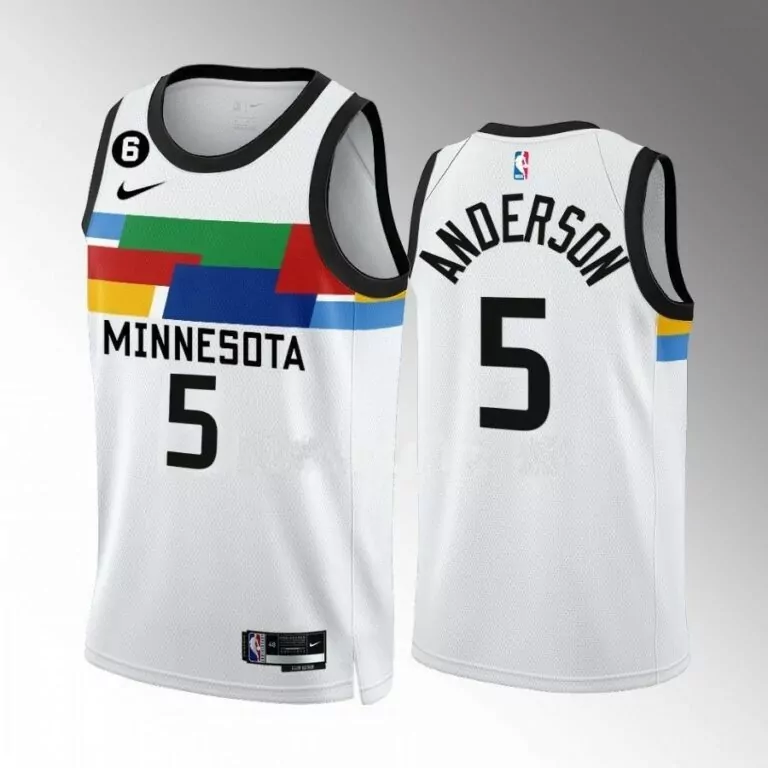 Personalized Minnesota timberwolves 5 kyle anderson white city edition swingman jersey conew2