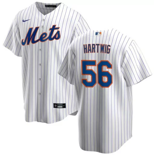 Customizable New york mets 56 grant hartwig white cool base stitched baseball jersey