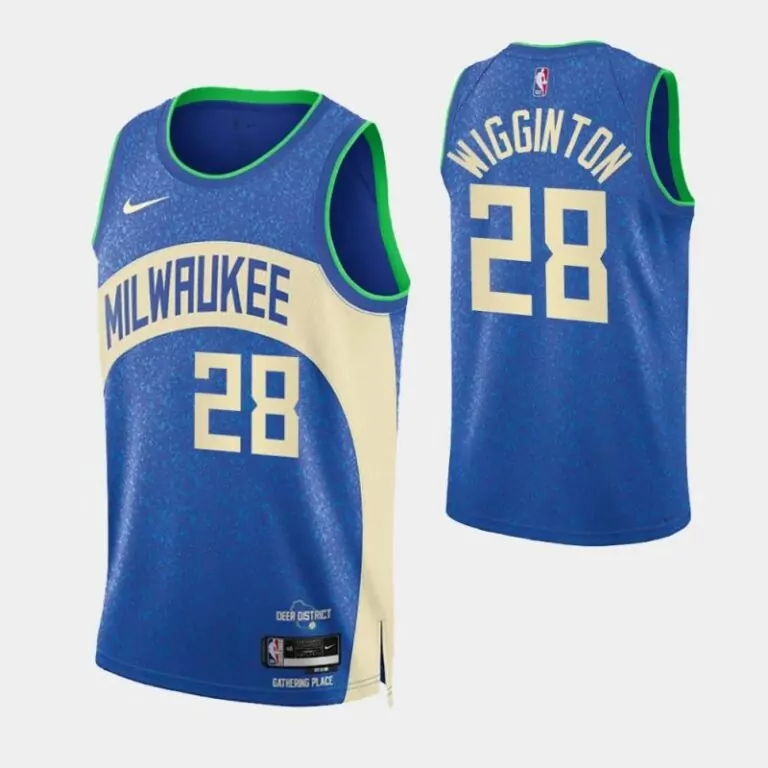 Customizable Milwaukee bucks 28 lindell wigginton 2023 24 city edition swingman jersey