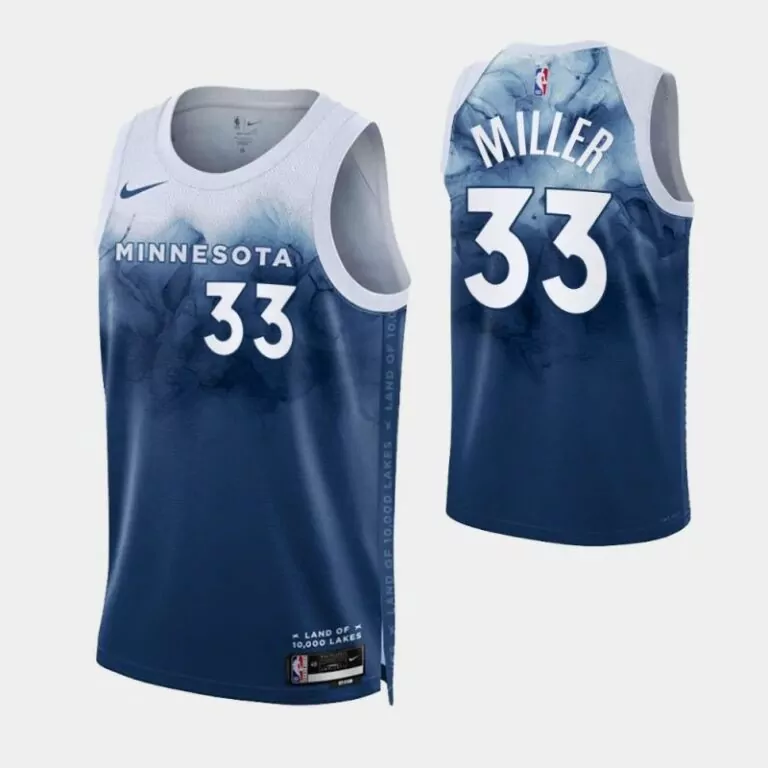 Custom Minnesota timberwolves 33 leonard miller 2023 24 city edition swingman jersey