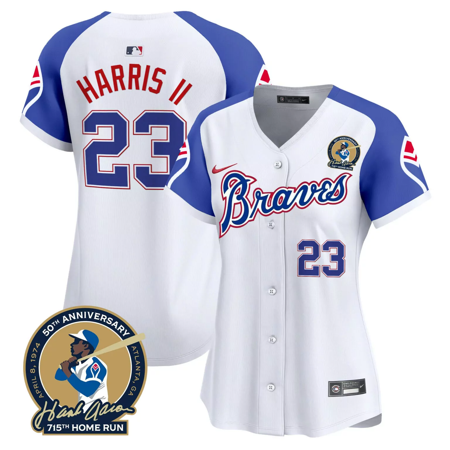 Personalized 1974 michael harris ii atlanta braves throwback 1974 1982 jersey all stitched 5682