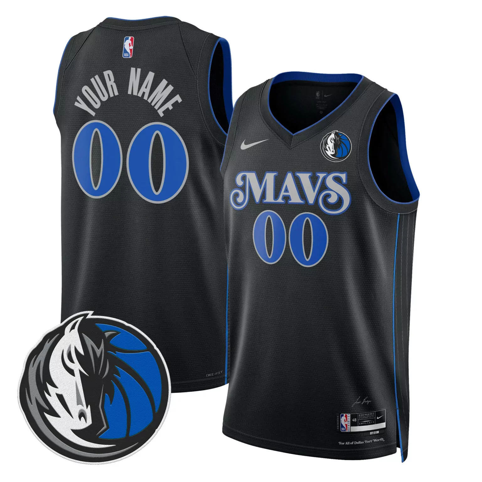 Customizable 23 24 city dallas mavericks swingman custom jersey v2 all stitched 3882