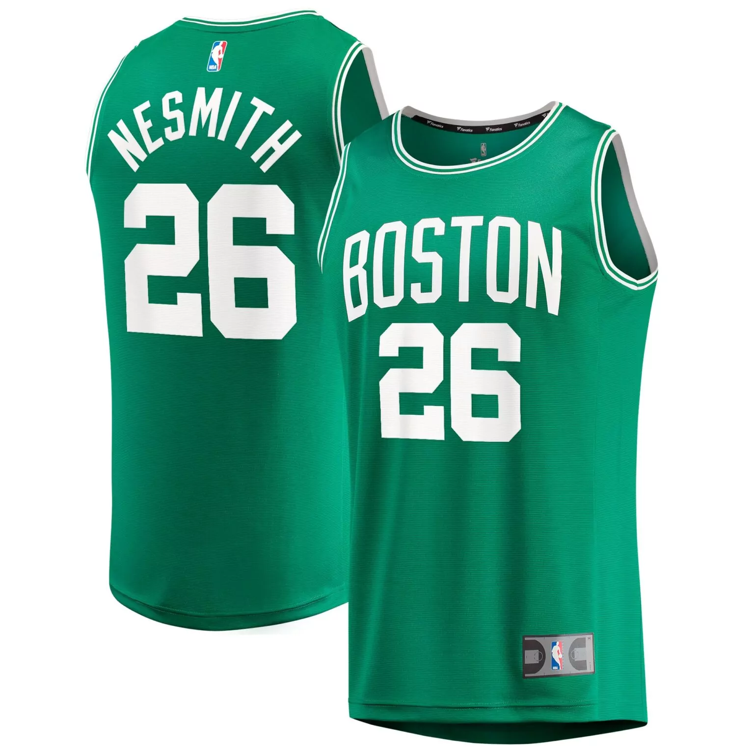 Customizable Aaron nesmith boston celtics 2020 nba draft first round pick fast break jersey green 1834