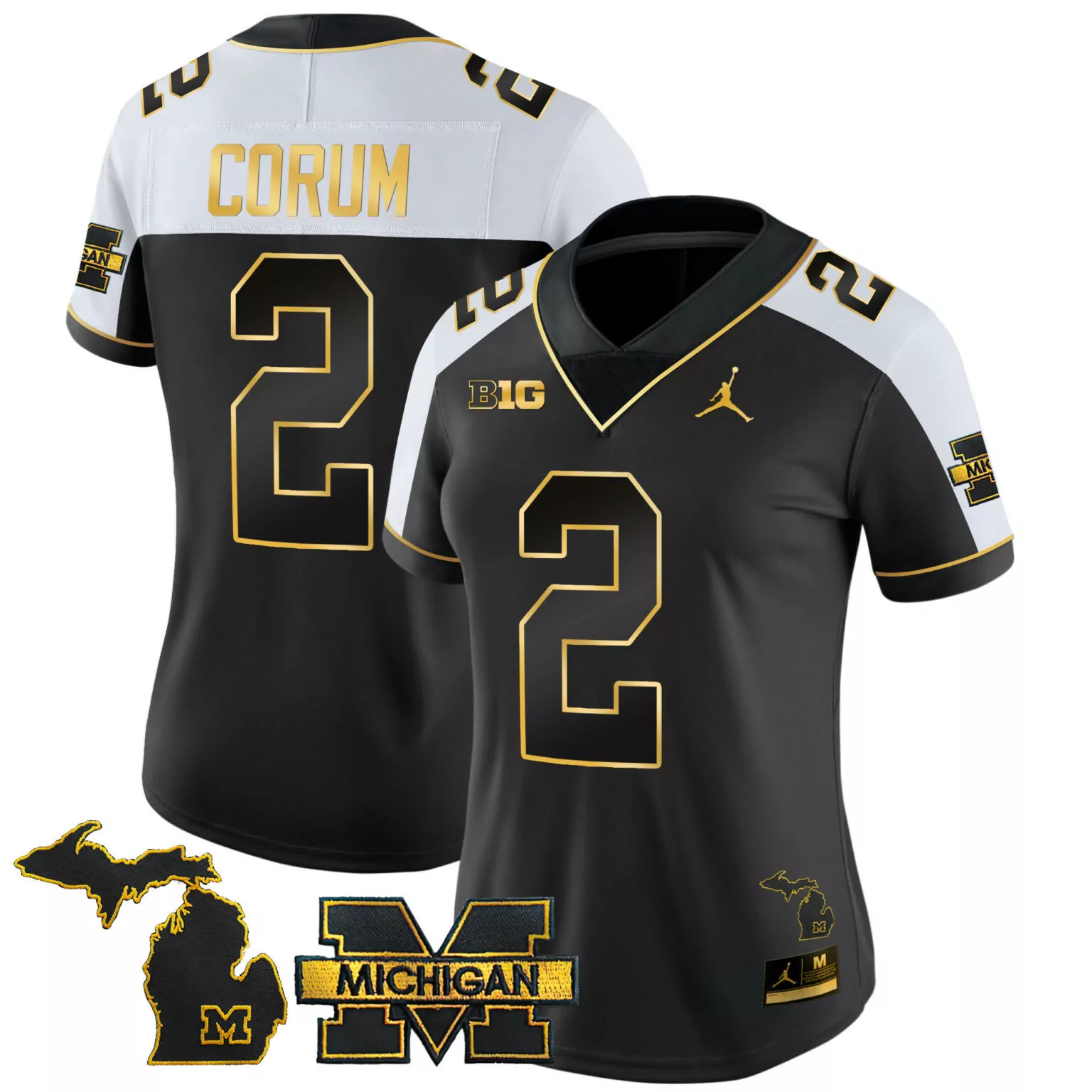Custom Alternate blake corum michigan wolverines 2024 vapor gold jersey all stitched 9778