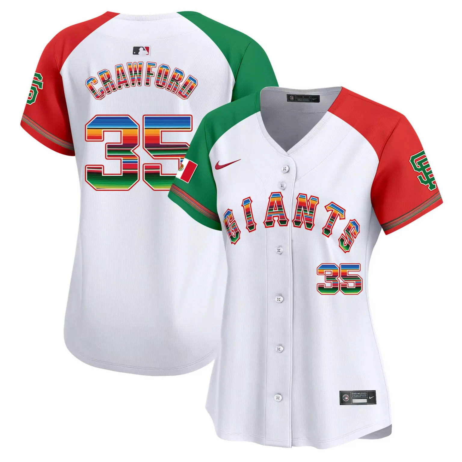 Custom Alternate brandon crawford san francisco giants mexico jersey all stitched 9671