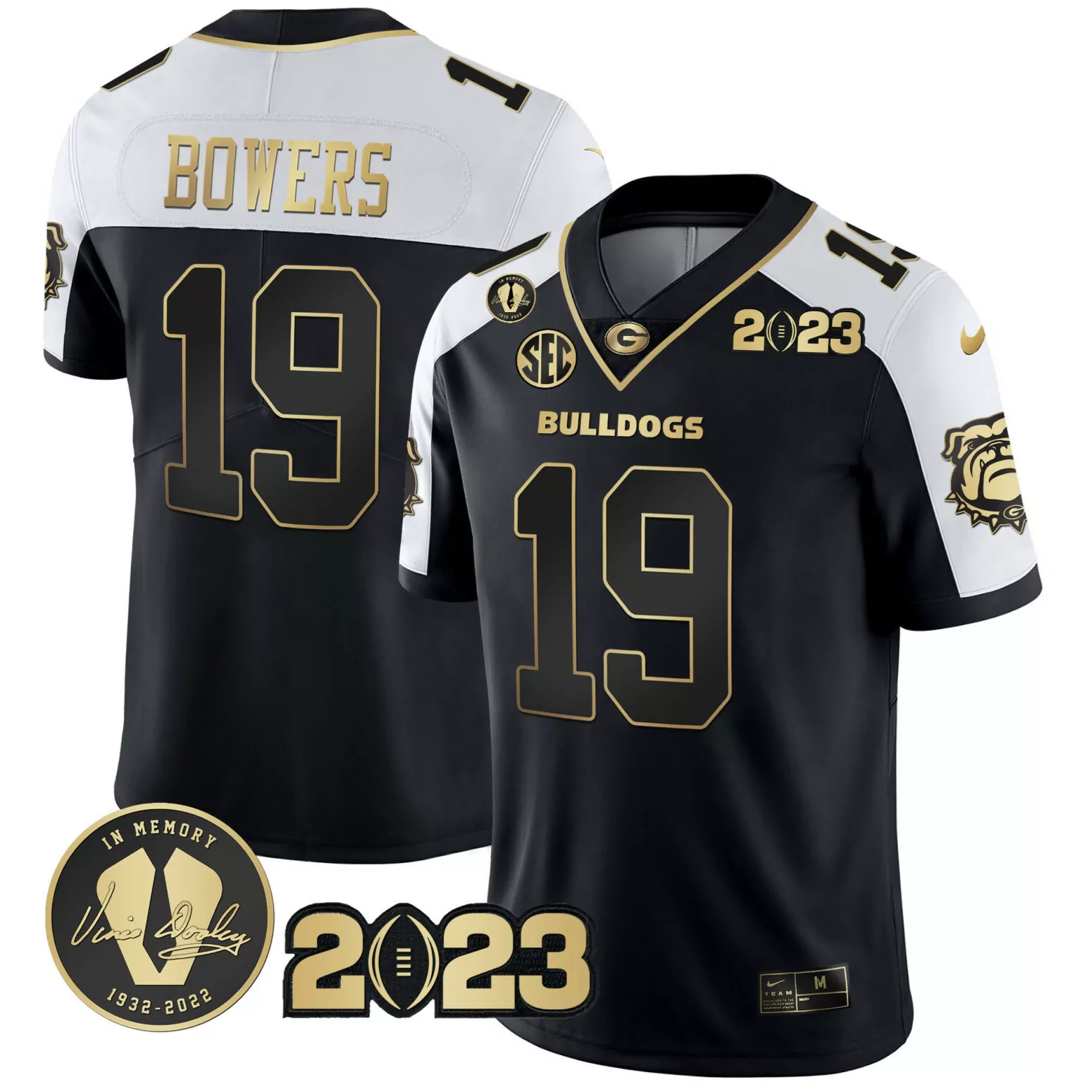Custom Alternate brock bowers georgia bulldogs 2023 champions jersey all stitched 1255