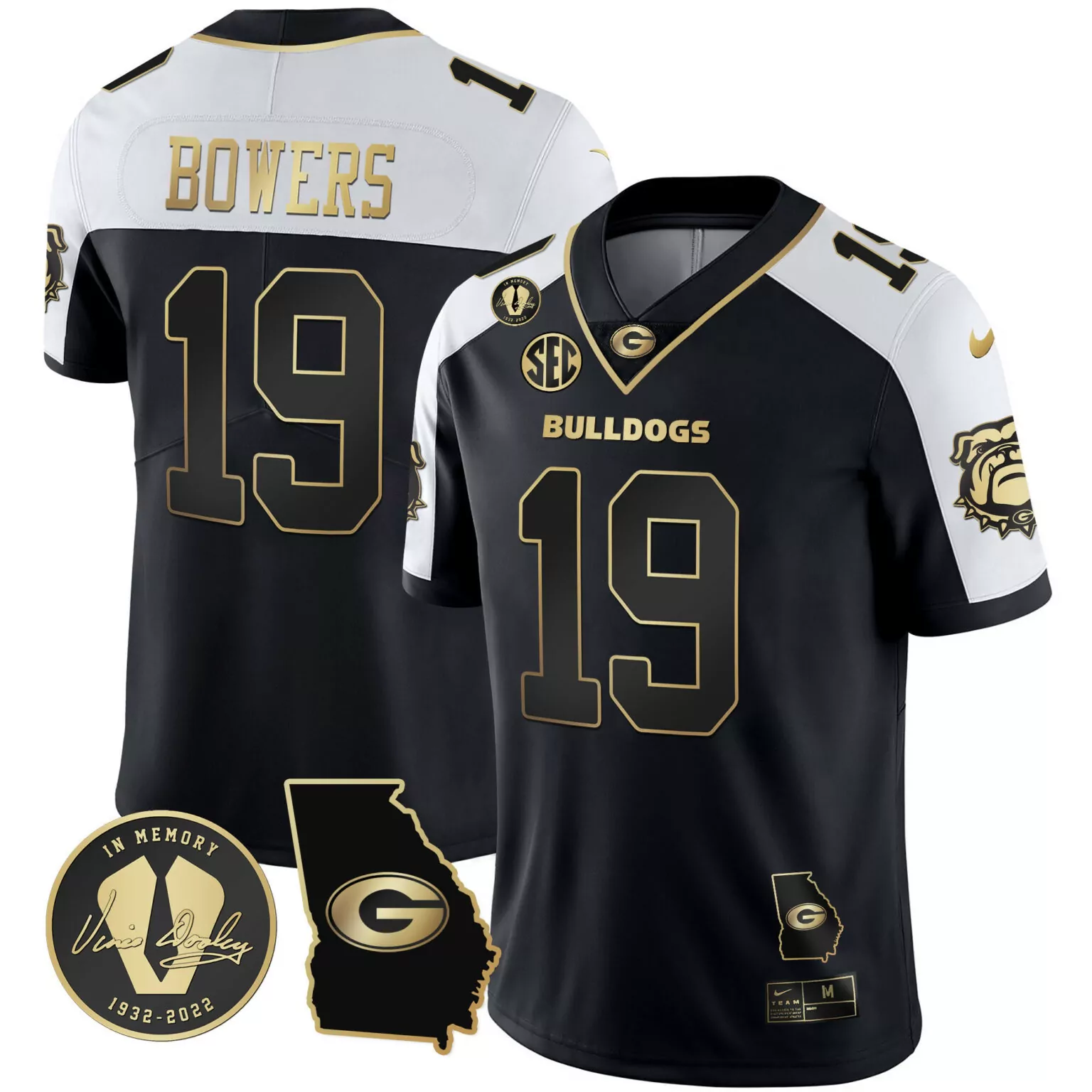 Customizable Alternate brock bowers georgia bulldogs 2023 jersey v2 georgia map all stitched 2720