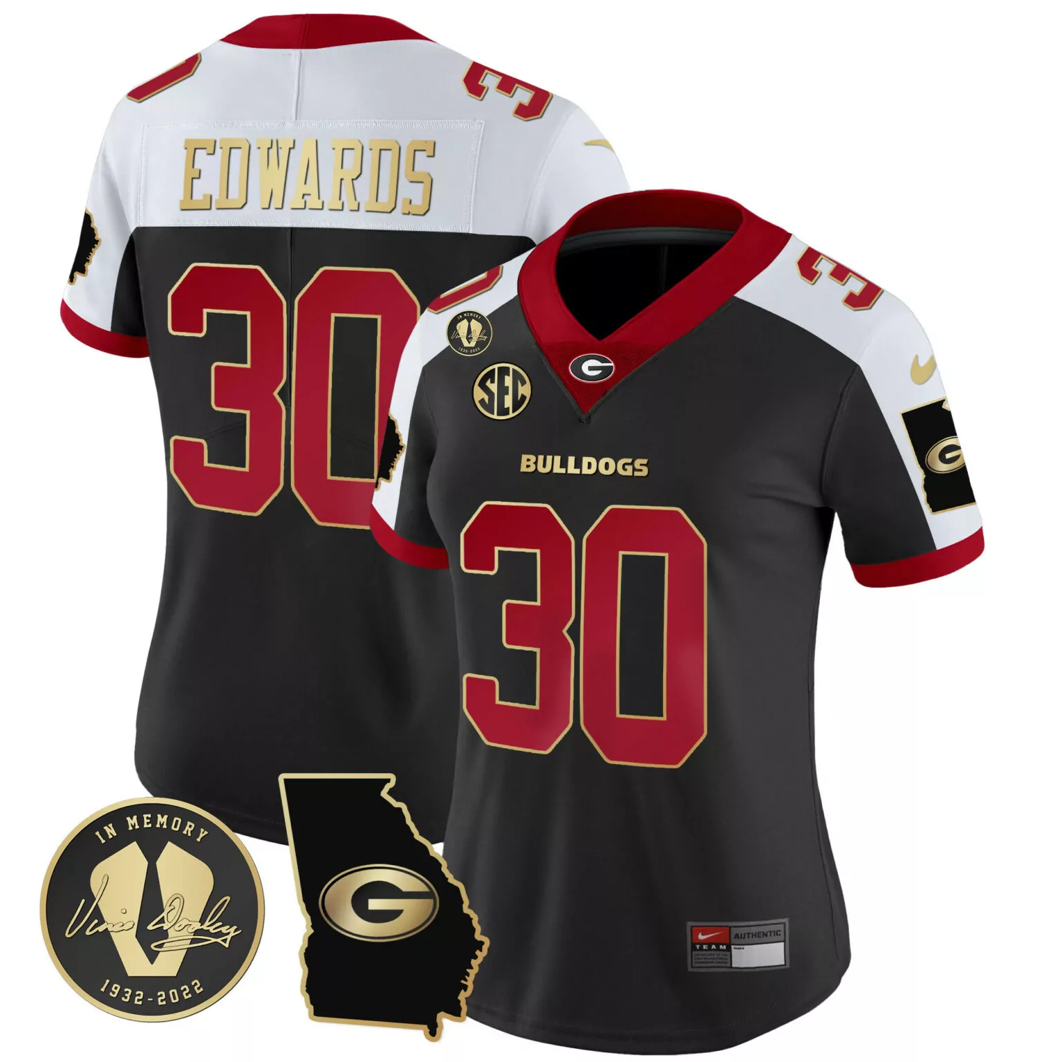 Customizable Alternate daijun edwards georgia bulldogs 2023 jersey v3 georgia map all stitched 9906