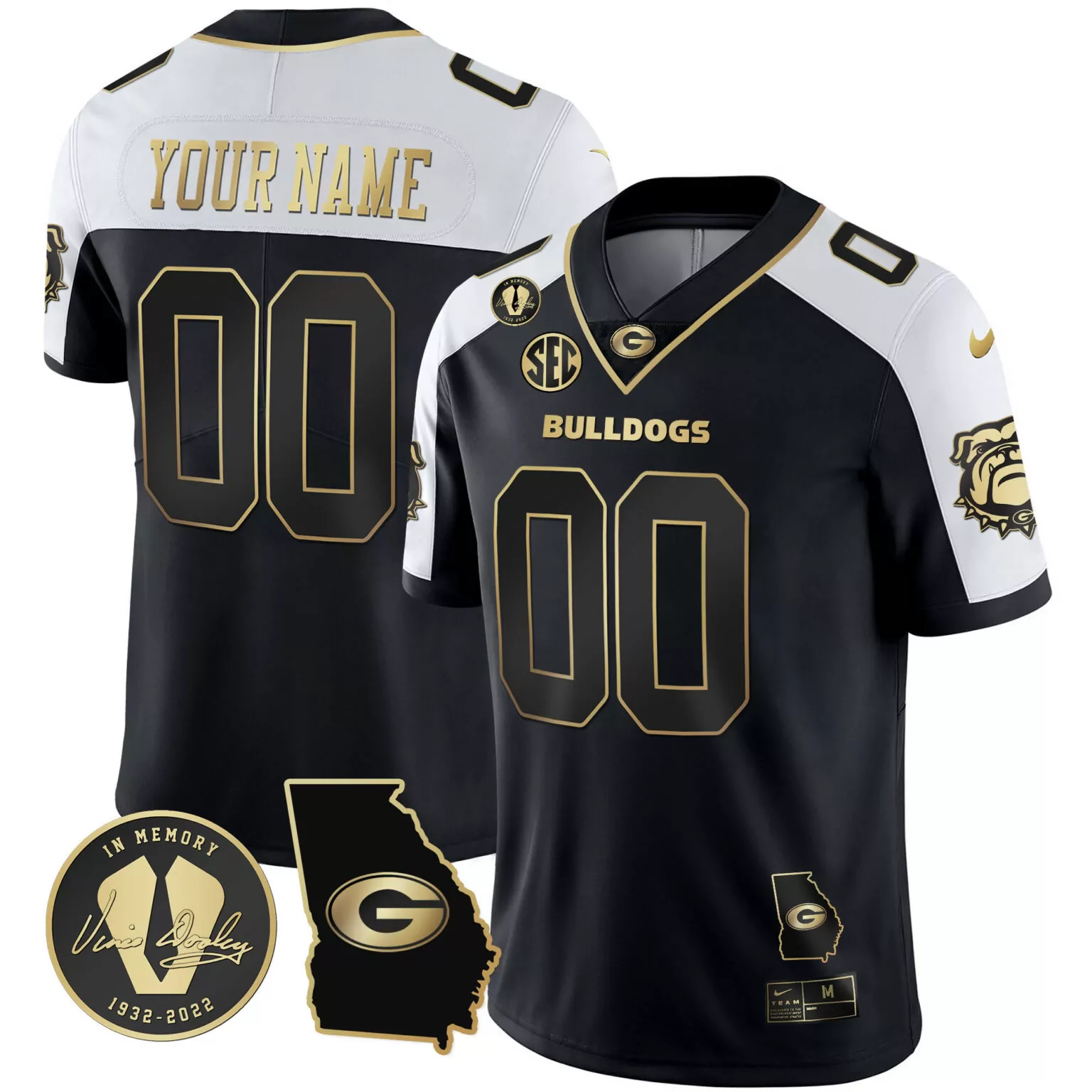 Custom Alternate georgia bulldogs 2023 vapor custom jersey georgia map all stitched 8946