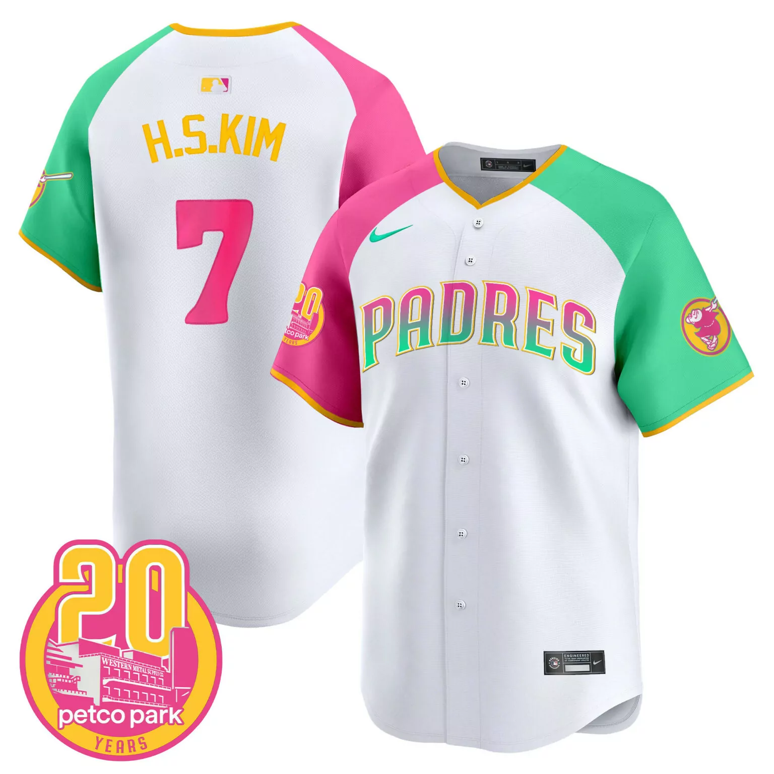Customizable Alternate ha seong kim san diego padres 2024 san diego city style jersey all stitched 8042