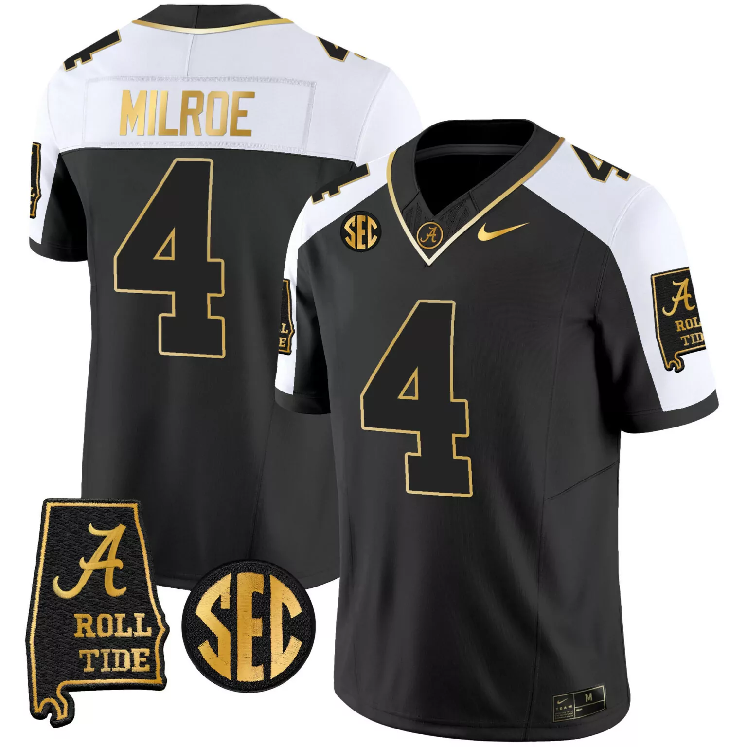 Personalized Alternate jalen milroe alabama crimson tide vapor gold jersey v3 alabama map all stitched 3802