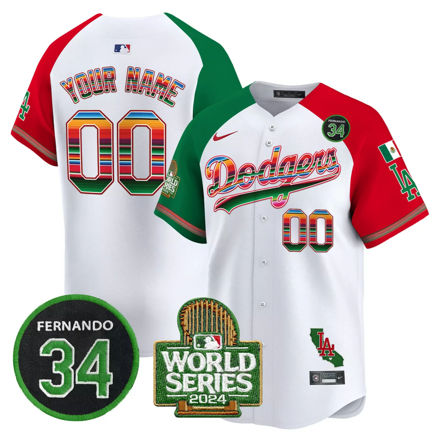 Personalized Alternate los angeles dodgers memorial 2024 world series patch vapor custom jersey all stitched 6626