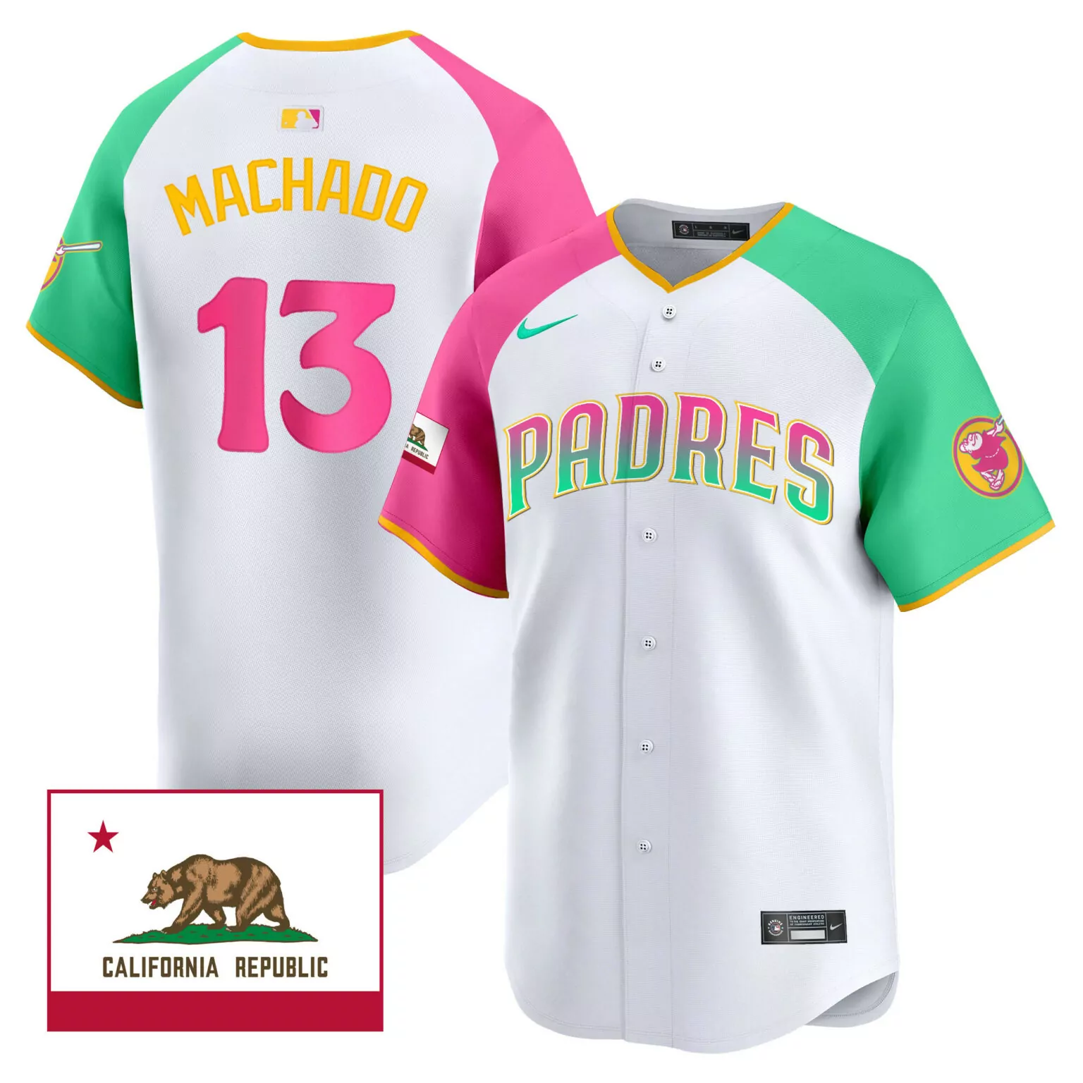 Personalized Alternate manny machado san diego padres 2024 san diego city style jersey v2 all stitched 2771