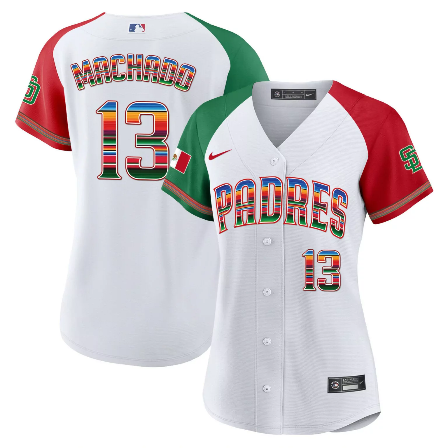 Customizable Alternate manny machado san diego padres mexico california patch jersey v4 all stitched 9462