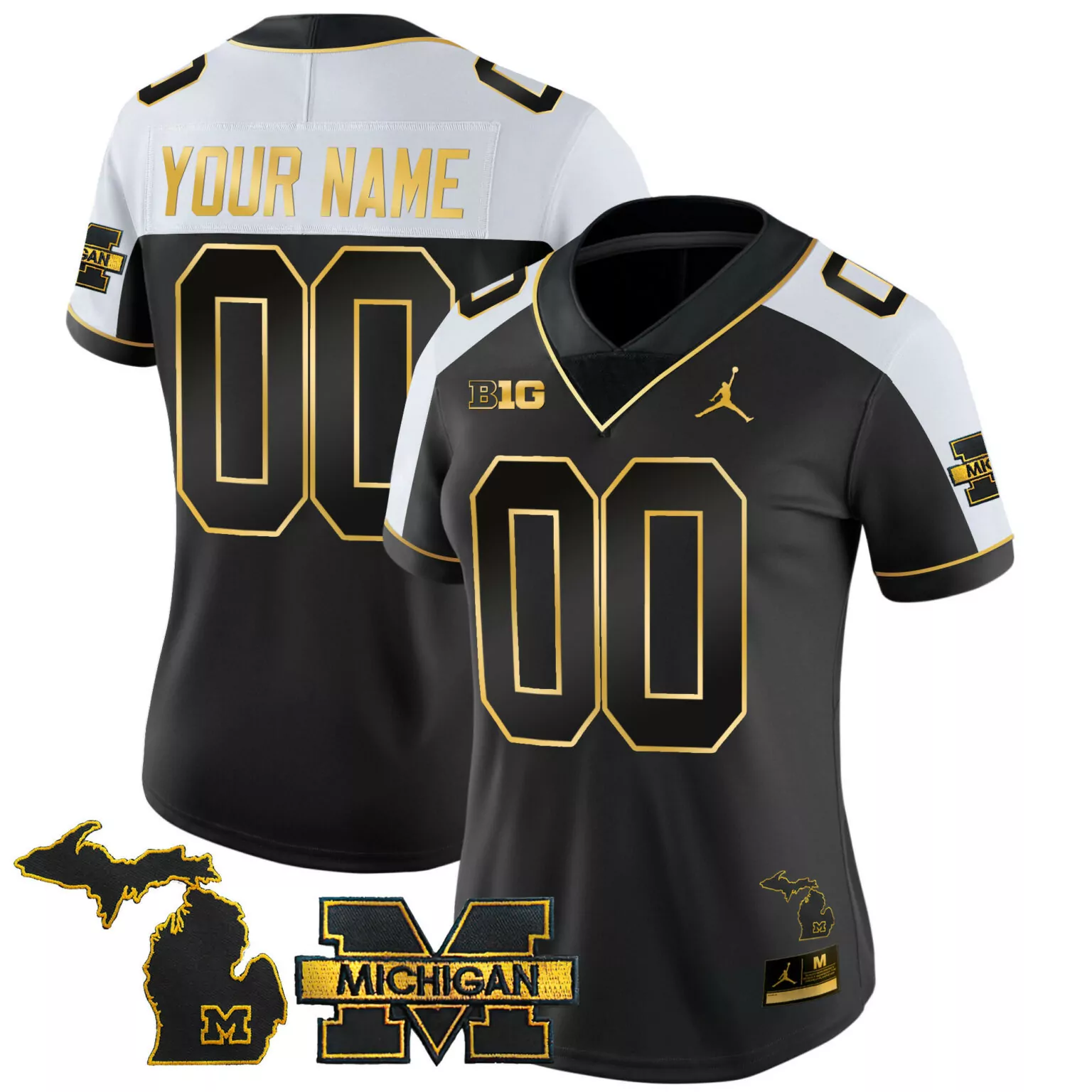 Personalized Alternate michigan wolverines 2024 vapor gold custom jersey all stitched 4786