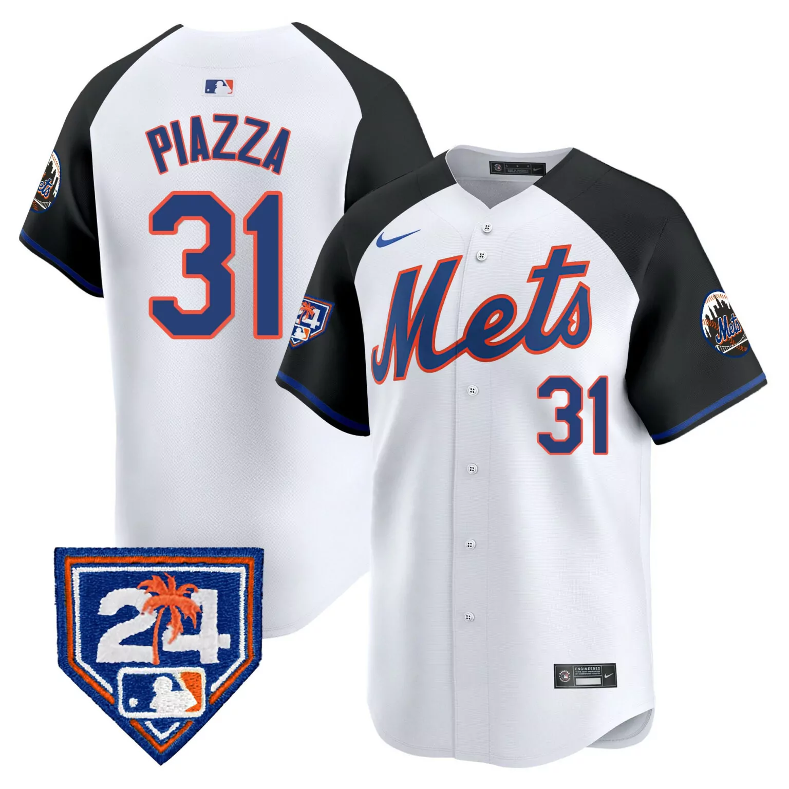 Personalized Alternate mike piazza new york mets 2024 spring training jersey v2 all stitched 7104