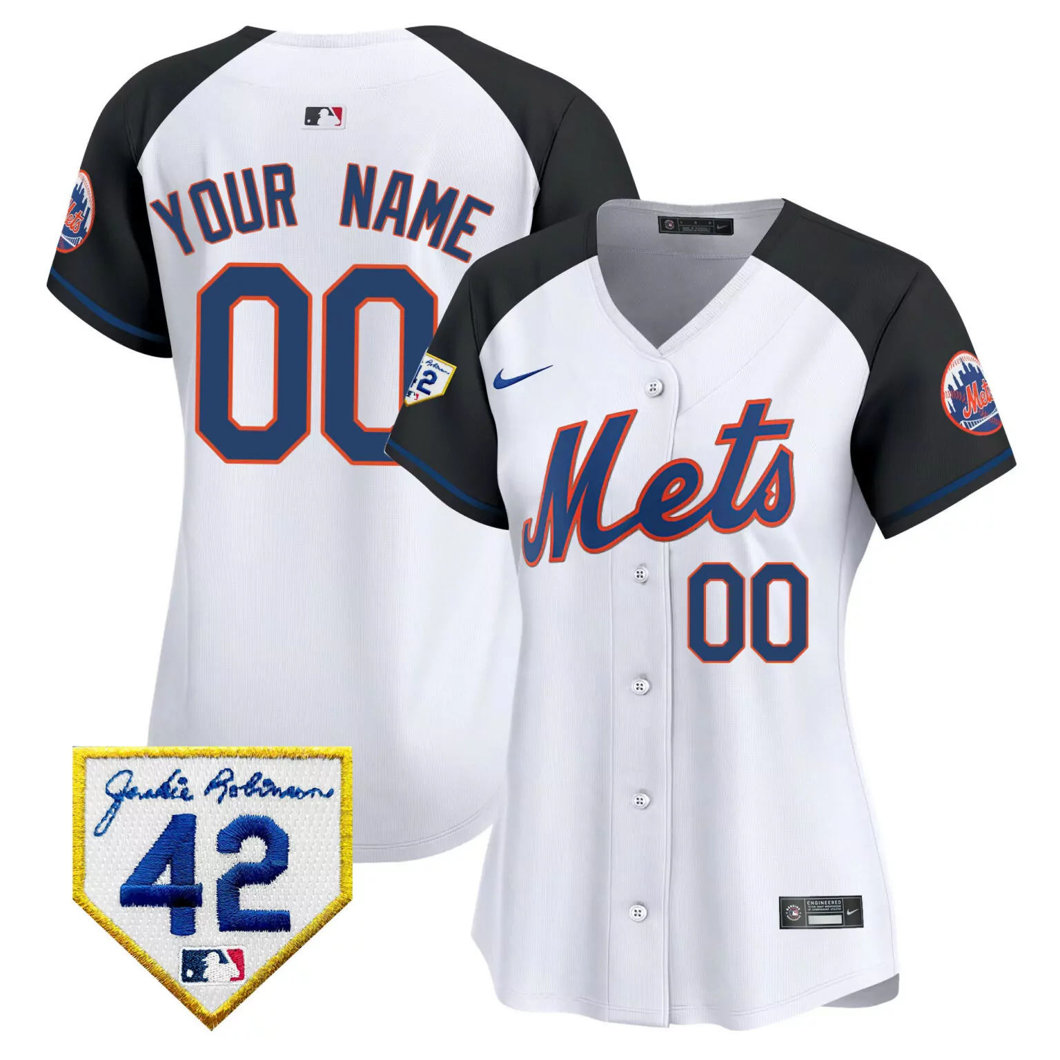 Custom Alternate new york mets 2024 jackie robinson patch vapor custom jersey all stitched 9318
