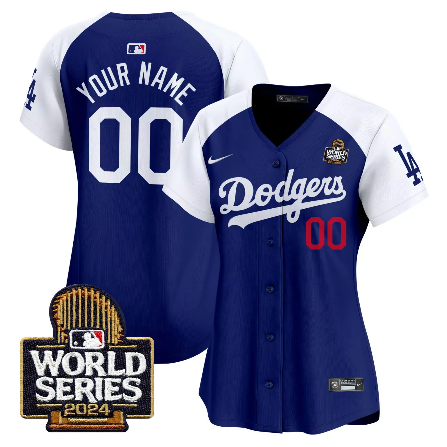 Custom Alternate royal los angeles dodgers 2024 world series vapor custom jersey v2 all stitched 3099