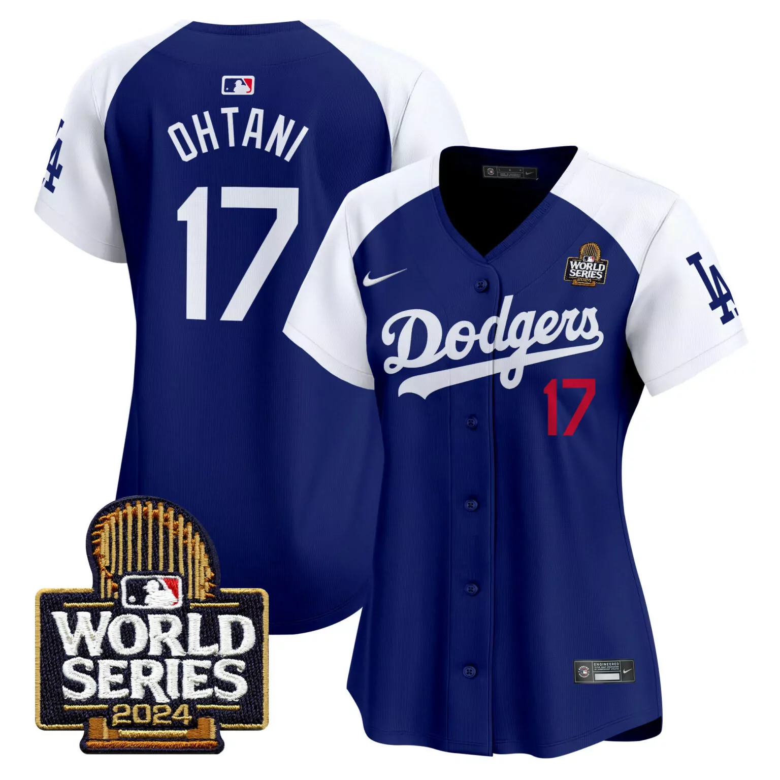 Customizable Alternate royal shohei ohtani los angeles dodgers 2024 world series jersey v2 all stitched 1426