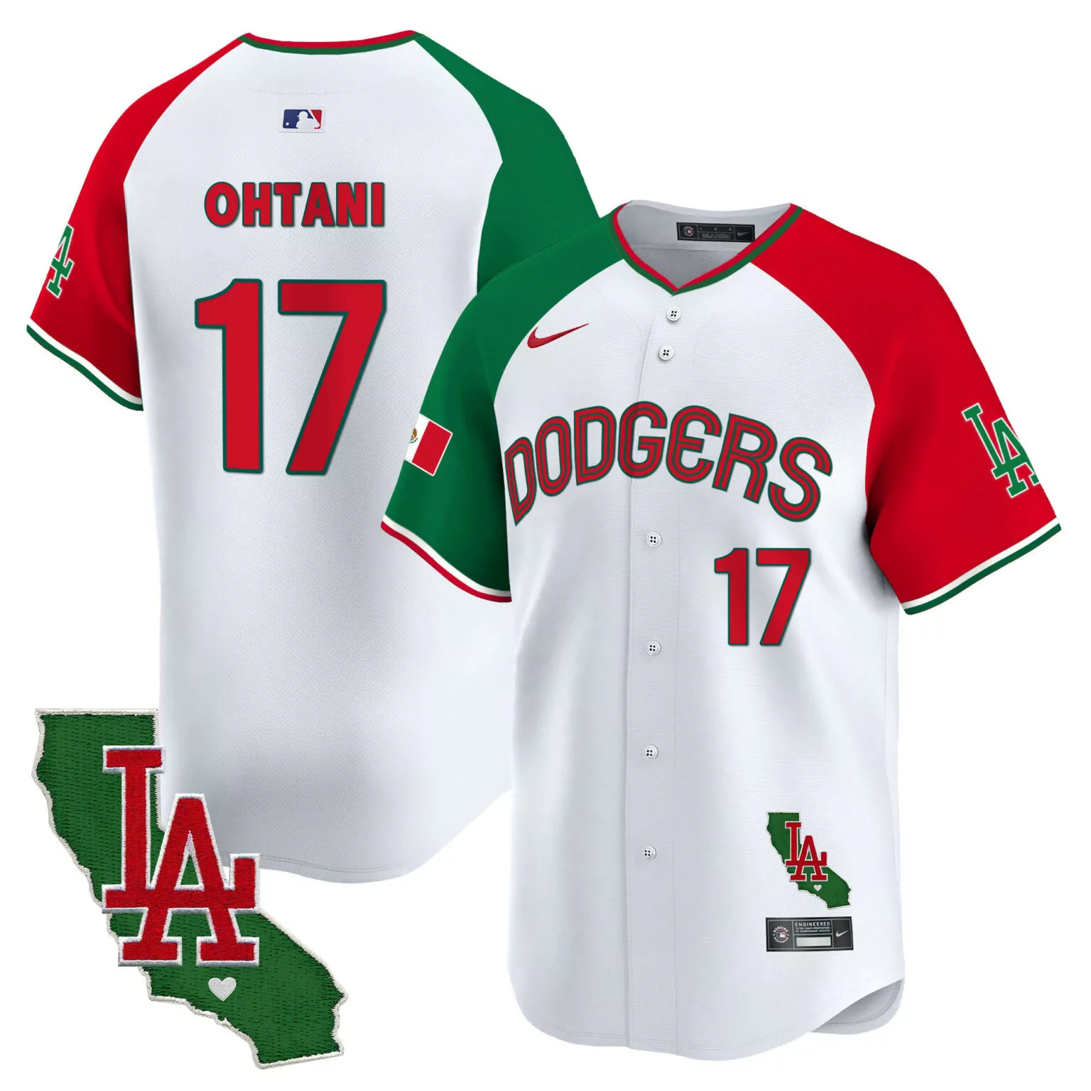 Custom Alternate shohei ohtani los angeles dodgers mexico california patch jersey v3 all stitched 9161