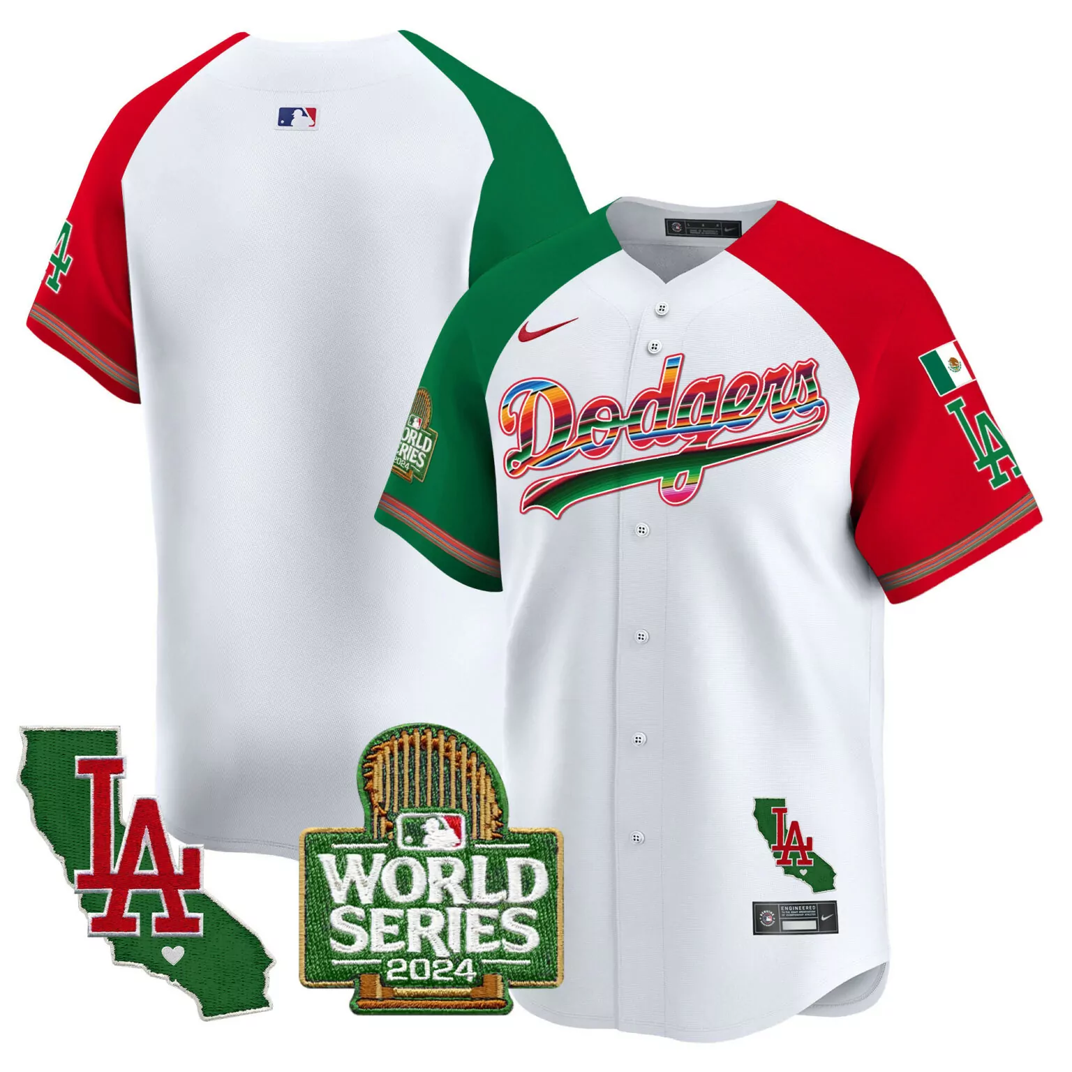 Custom Alternate team los angeles dodgers mexico 2024 world series jersey all stitched 4035