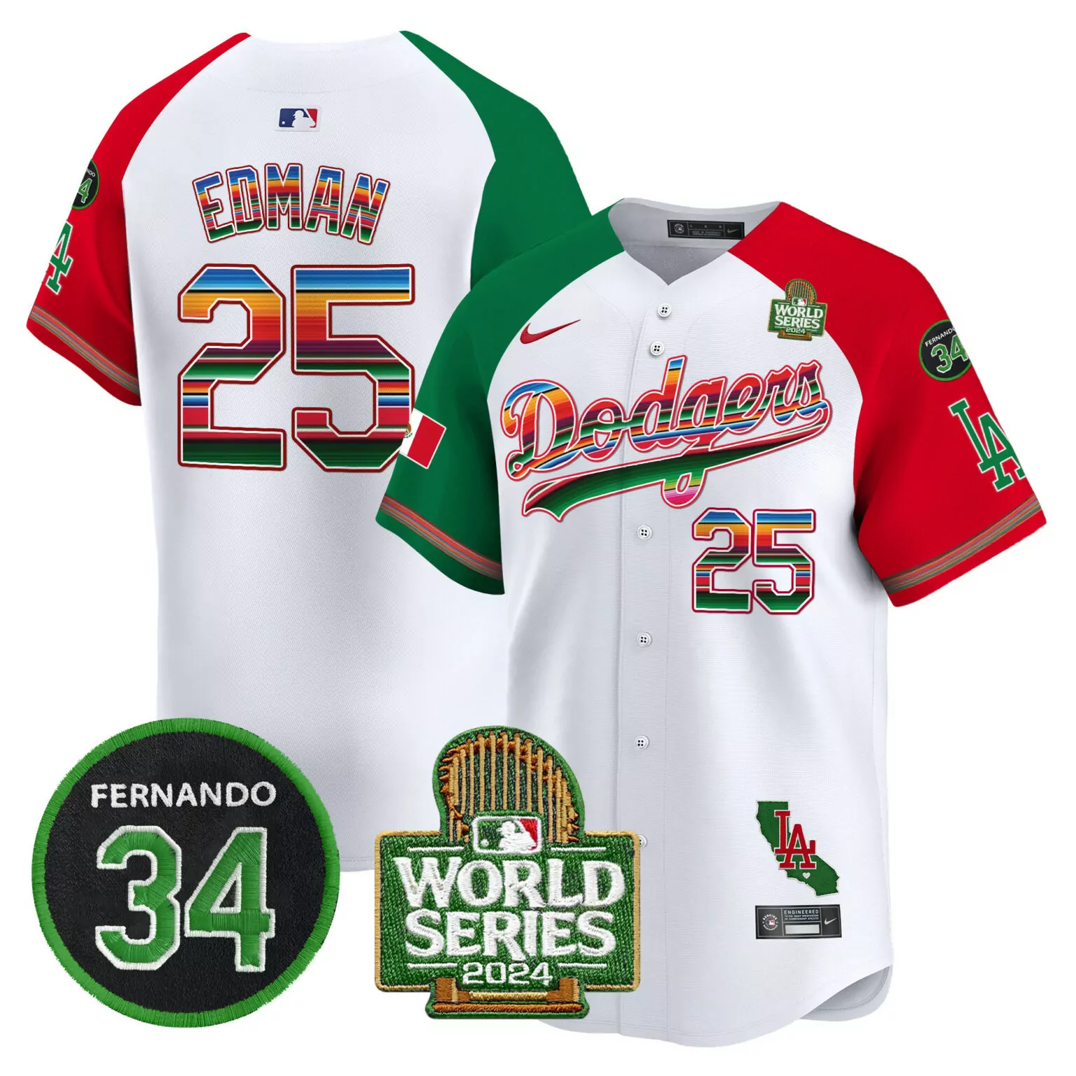 Personalized Alternate tommy edman los angeles dodgers memorial 2024 world series patch jersey v2 all stitched 5453
