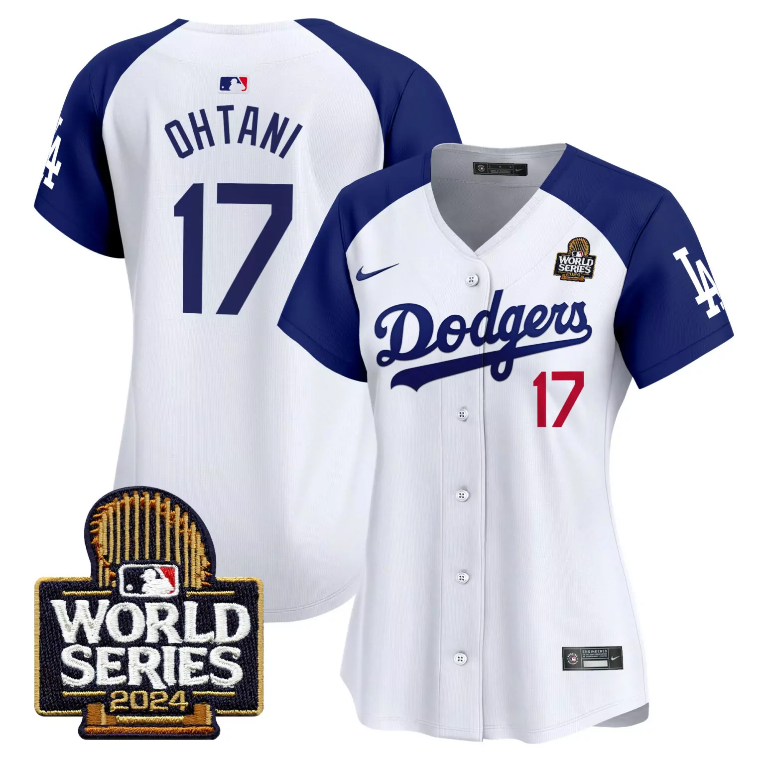 Customizable Alternate white shohei ohtani los angeles dodgers 2024 world series jersey v2 all stitched 1685
