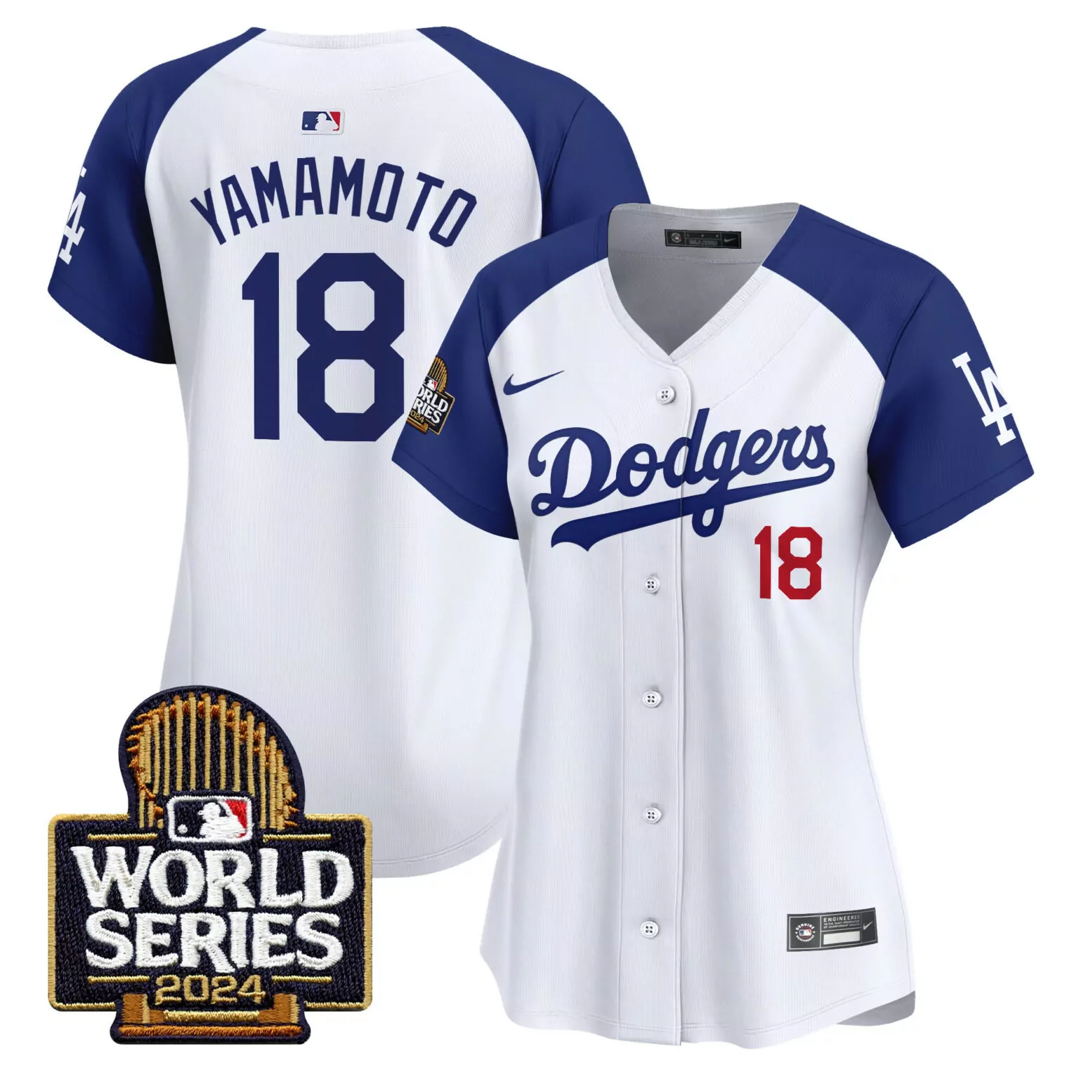 Custom Alternate white yamamoto los angeles dodgers 2024 world series jersey all stitched 2938