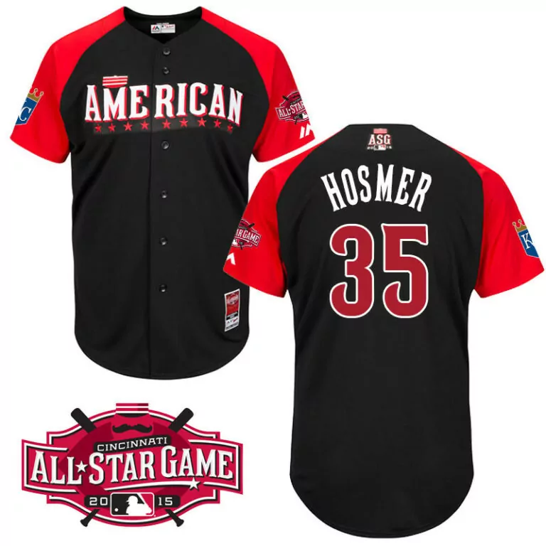 Customizable American league kansas city royals 35 hosmer black 2015 all star jersey 6816