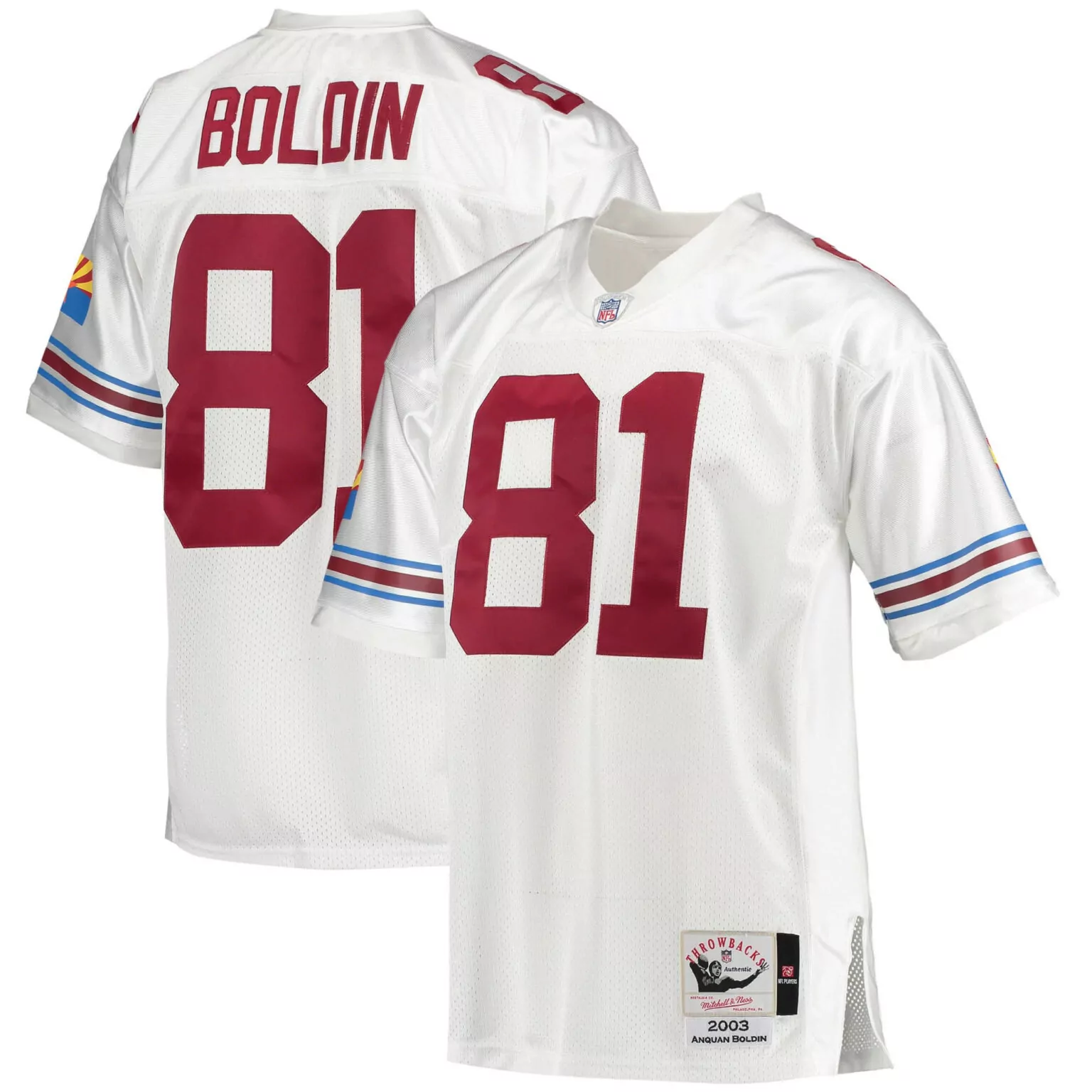 Custom Anquan boldin arizona cardinals 2003 retired player jersey white nfl 9843