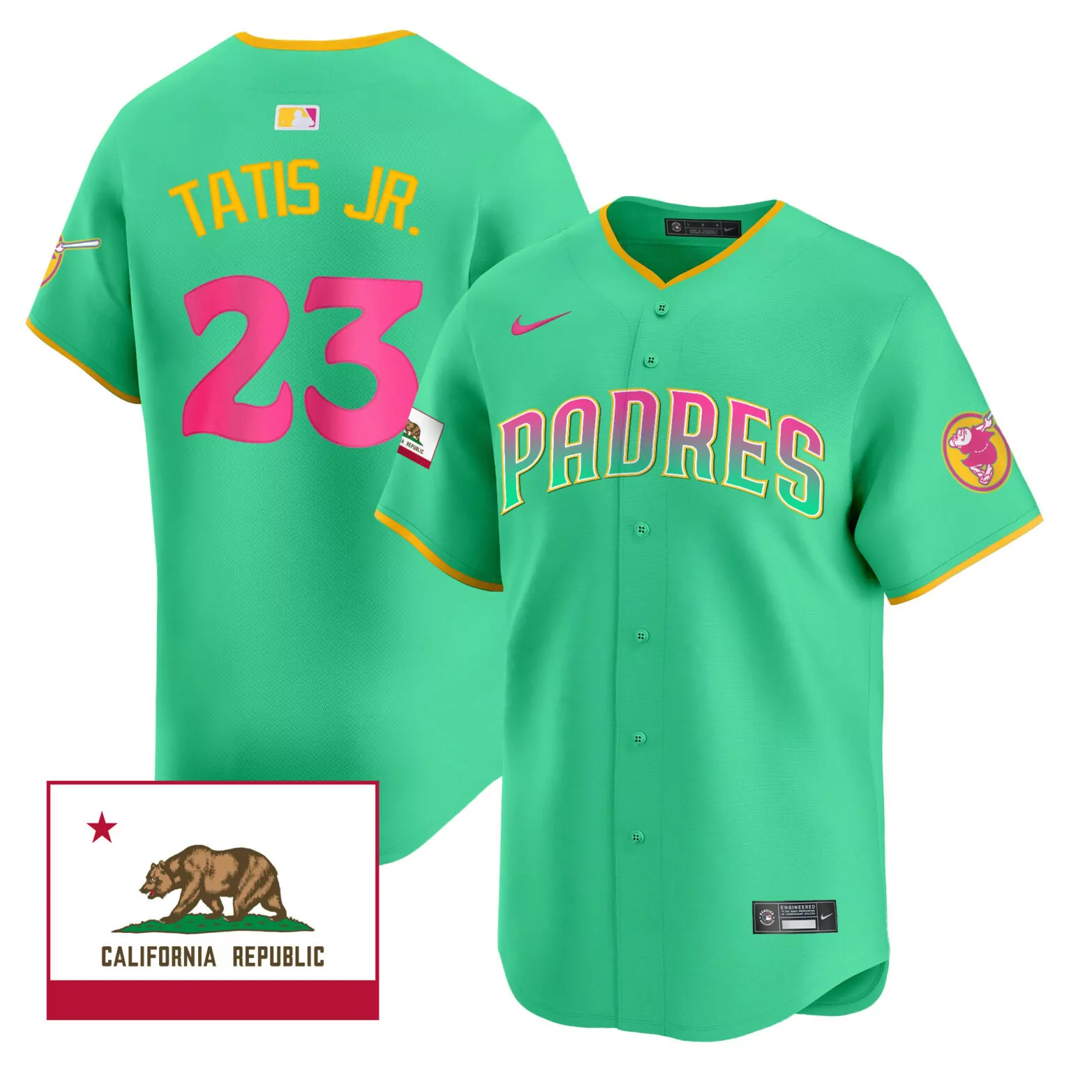 Customizable Aqua fernando tatis jr san diego padres 2024 san diego city style jersey v2 all stitched 5886
