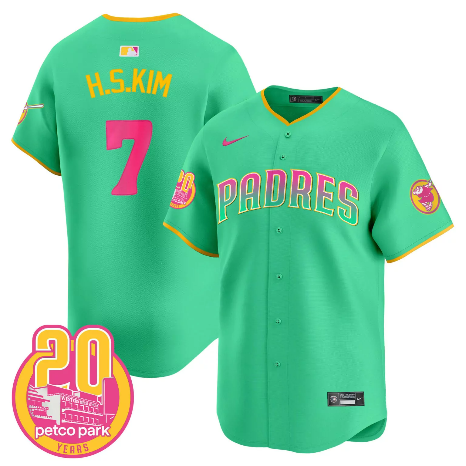 Personalized Aqua ha seong kim san diego padres 2024 san diego city style jersey all stitched 6306