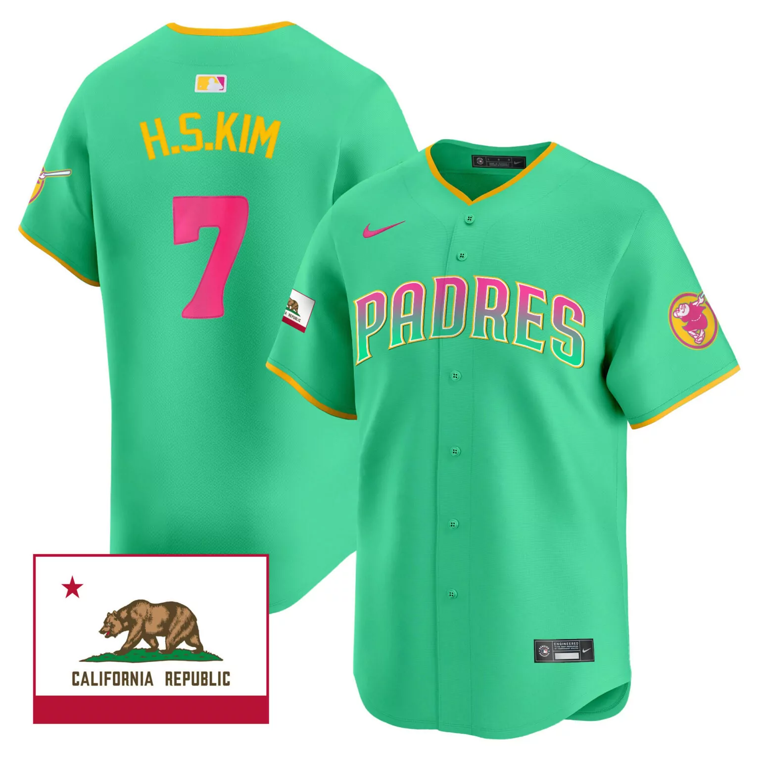 Personalized Aqua ha seong kim san diego padres 2024 san diego city style jersey all stitched 6306