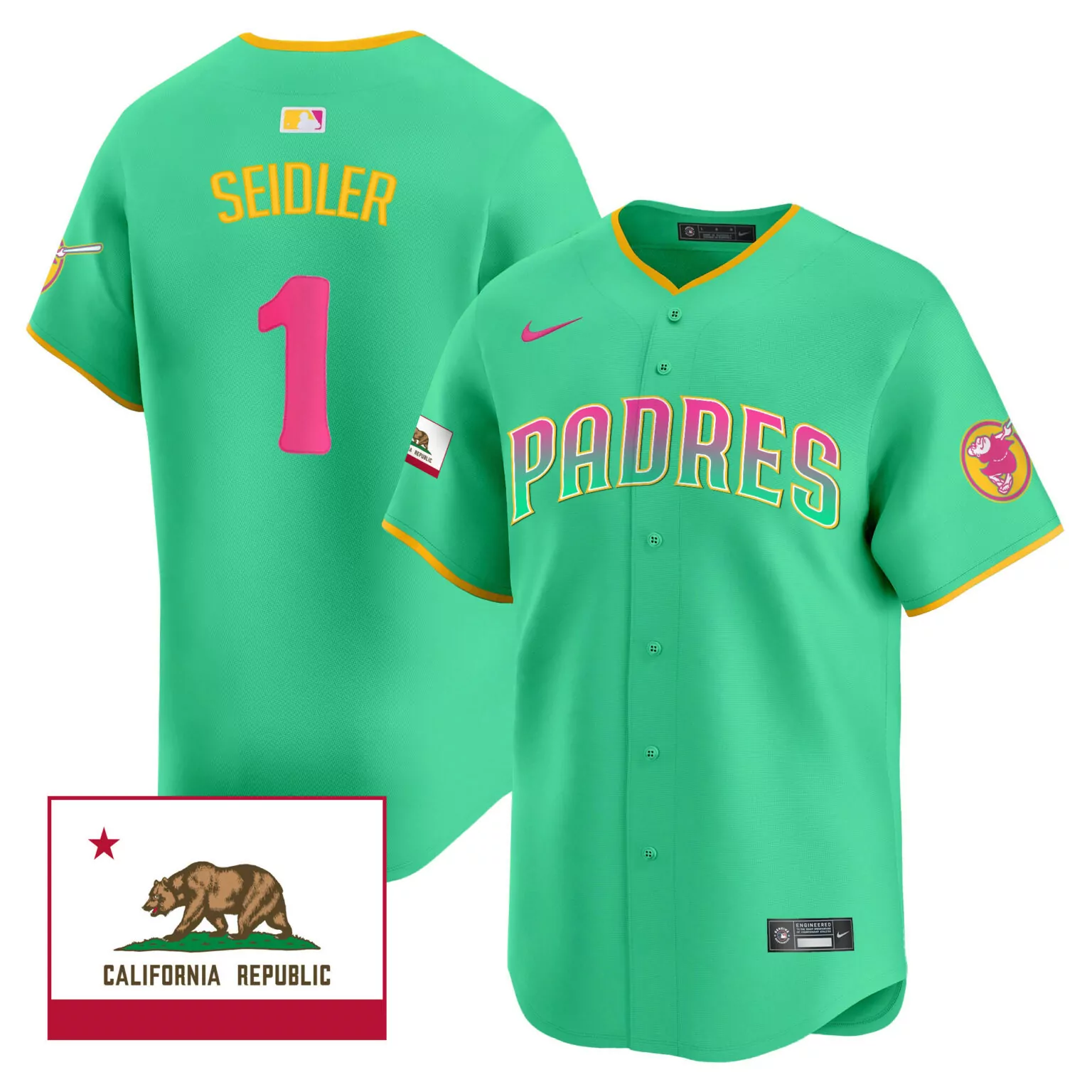 Custom Aqua peter seidler san diego padres 2024 san diego city style jersey v2 all stitched 7522